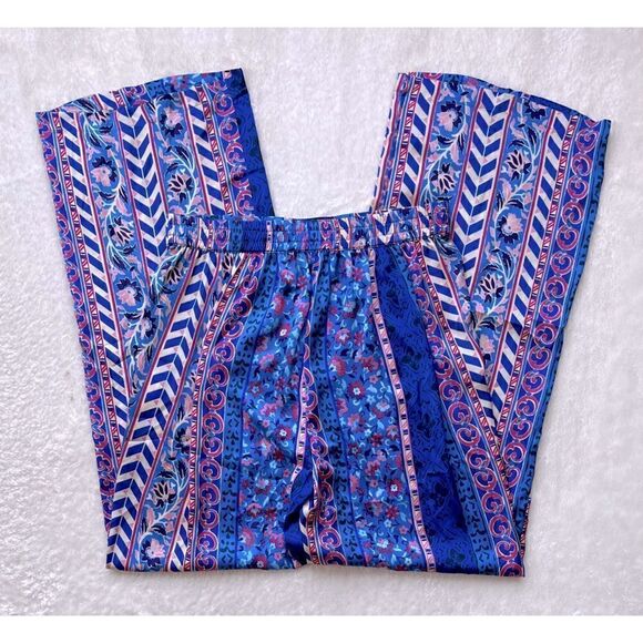 NWT Zara Satin Effect High Waisted Wide Leg Printed Pants, Size Medium - Picture 15 of 16